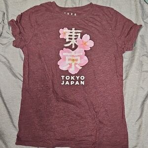 Tokyo Japan Graphic Tee - Maroon